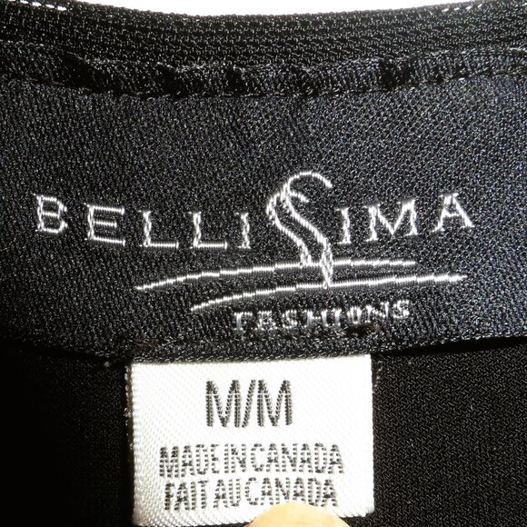 Bellissima Black sleeveless  tank top- size M - Picture 4 of 8